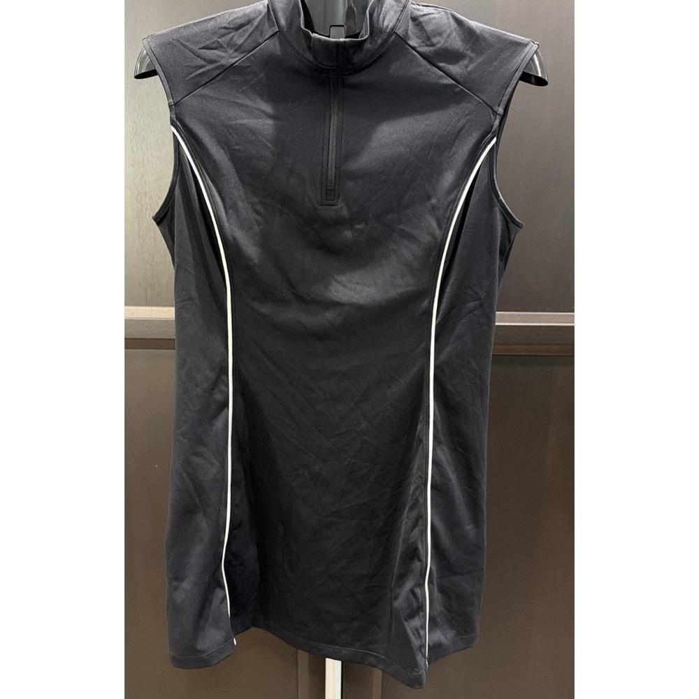 Halara SoftlyZero Plush Sleeveless Golf Active Dress Mock Collar With Zip Size L